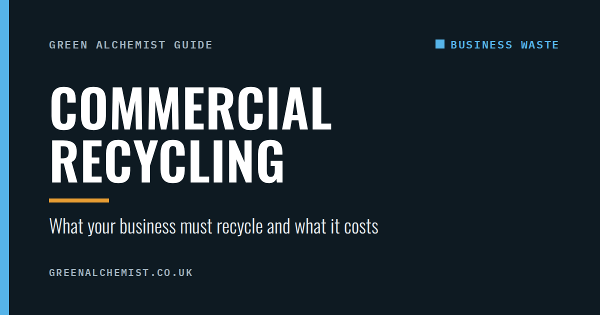 Commercial recycling: what your business must recycle and what it costs