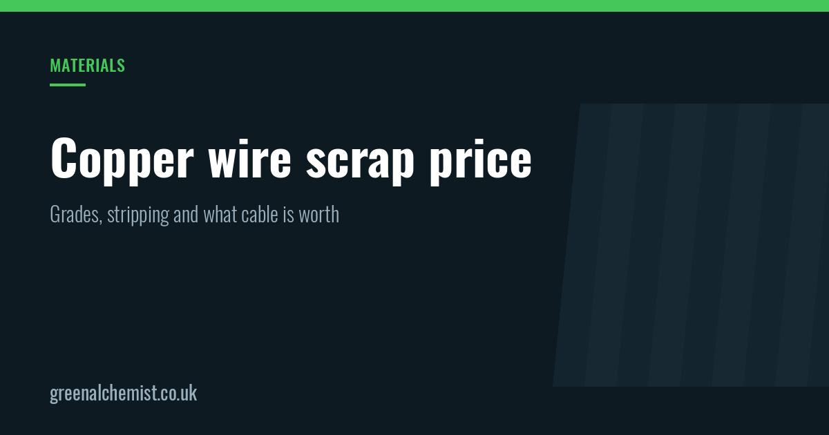 Copper wire scrap price: grades, stripping and what cable is really worth