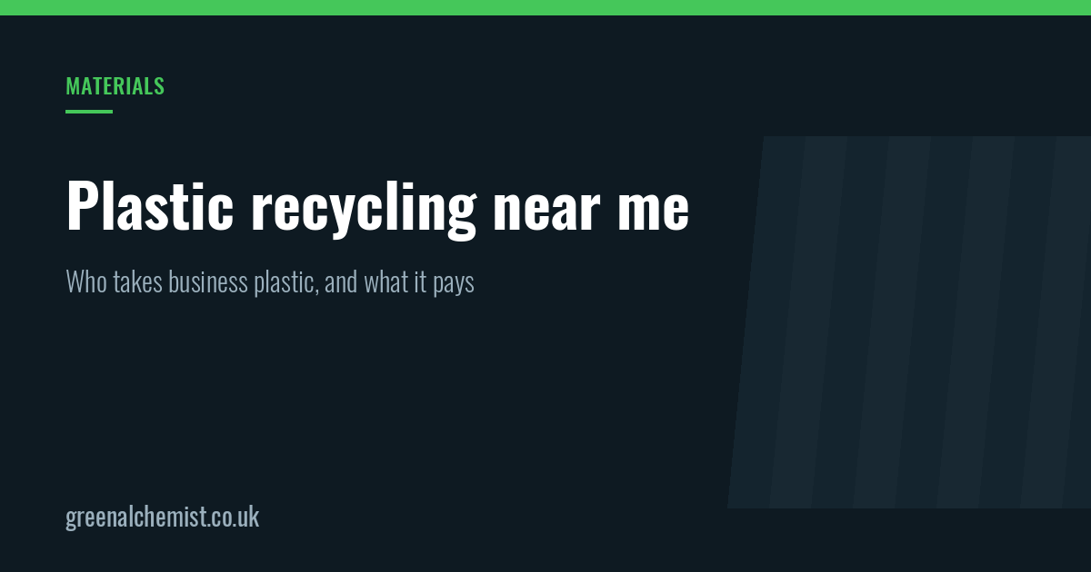 Plastic recycling near me: who takes business plastic, and what it pays