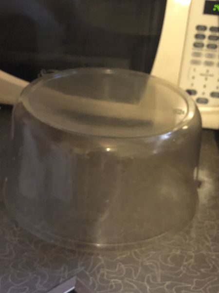 Plastic bottles, plastic gallons of water jugs, plastic cake cover, and plastic bowls